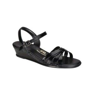 SAS Strappy Dress Shoe Size 8  8S Leather Black